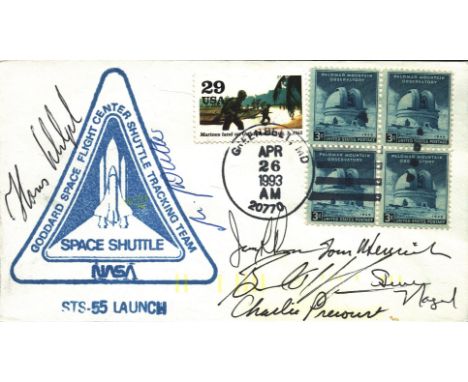 Astronauts Steven R. Nagel, Commander, Terence T. Henricks, Pilot, Jerry L. Ross, Mission Specialist, Charles J. Precourt, Mi