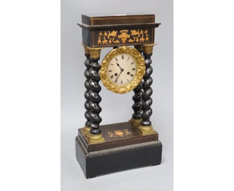 A 19th century French portico clock