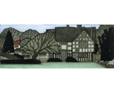 John Brunsdon (1933-2014)  'Halls Croft and Garden' 4/175, signed, titled and numbered in pencil (in the margin) etching and 