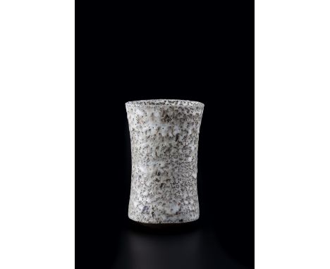 Lucie Rie (1902-1995) Vase, circa 1960s stoneware, with white pitted and textured glaze impressed potter's seal 17.3cm high, 