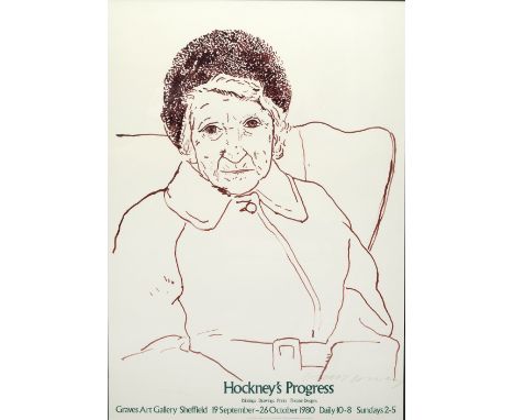 David Hockney (b.1937) 'Hockney's Progress', depicting Hockney's mother, 1980  signed in pencil (lower right)  lithograph pos