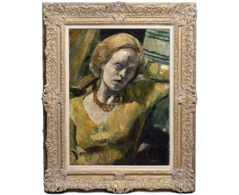 Ronald Ossory Dunlop (1894-1973) Portrait of a Lady, believed to be Roaslind Iden signed (lower right) oil on canvas 76cm x 5