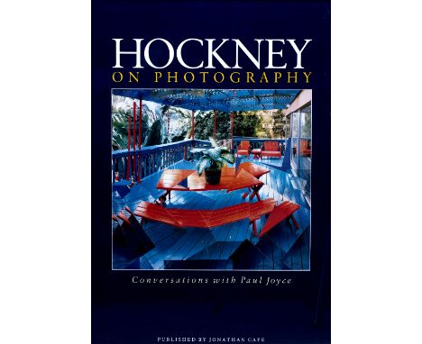 David Hockney (b.1937) 'Hockney on Photography, Conversation with Paul Joyce', 1988 published by Jonathan Cape signed in pen 