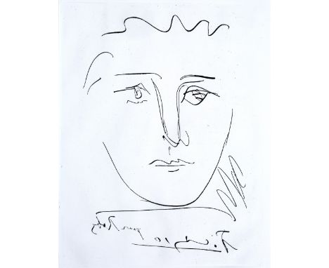 Pablo Picasso (1881-1973) 'Pour Roby', circa 1950 signed (in the plate) etching 38cm x 28cm, unframed. Reference: Illustratio