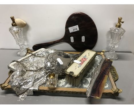 1 TRAY OF ASSORTED TRINKET ATOMIZERS ETC