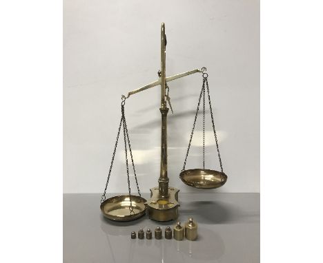 BRASS SCALES AND WEIGHTS
