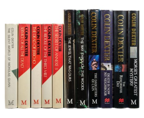 Dexter (Colin). The Silent World of Nicholas Quinn, 1977; Service of all the Dead, 1979; The Dead of Jericho, 1981; The Riddl