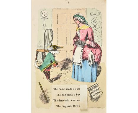 Moveable. The Moveable Mother Hubbard, Dean &amp; Son, [cover-title], circa 1857, eight hand-coloured full-page scenes, each 