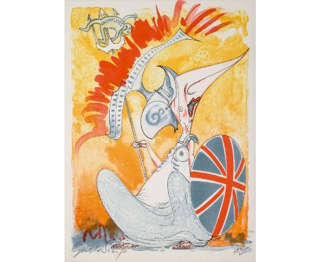 Scarfe (Gerald). Gerald Scarfe, 1st edition, Thames &amp; Hudson, 1982, numerous monochrome illustrations, original red cloth