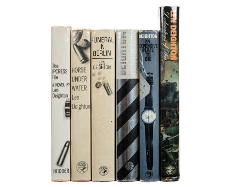Deighton (Len). The Ipcress File, 1962; Horse Under Water, 1963; Funeral in Berlin, 1964; Billion Dollar Brain, 1966, 1st edi