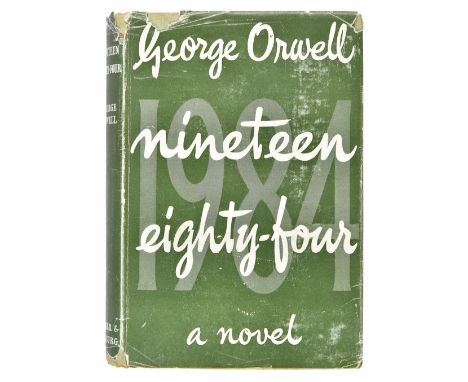 Orwell (George). Nineteen Eighty-Four, 1st edition, 1949, book shop ink stamps to margins of a few leaves, foot of title with