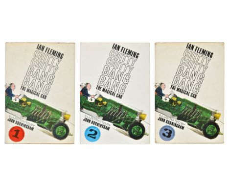 Fleming (Ian). Chitty Chitty Bang Bang, 3 volumes, 1st edition, 1964-65, colour illustrations, small bookseller label at fron