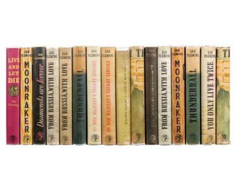 Fleming (Ian). Live and Let Die, 1954; Moonraker, 1955; Diamonds are Forever, 1956, 1st editions, a little light spotting, Li