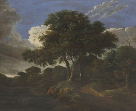 Follower of Jacob van RuisdaelA wooded landscapeoil on canvas54 x 62cmCondition ReportFramed size: 65.5 x 75.5cmthe canvas ha