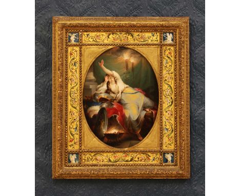Circle of Richard Westall RA (1766-1836)A wounded female warrioroil on board, oval28.5 x 21.5cmProvenance: The Estate of Sir 