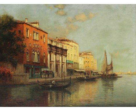 ▴ Antoine Bouvard (French, 1875-1957)A gondola on the Grand Canal, Venicesigned 'Bouvard' l.l., oil on canvas50.5 x 65cmCondi