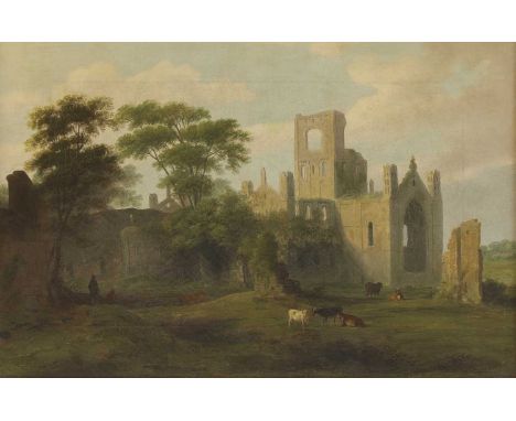 English School, 19th centuryKirkstall Abbey, Leedsoil on canvas36 x 51cmCondition Reportoverall: 50 x 65.5cmThe canvas has be