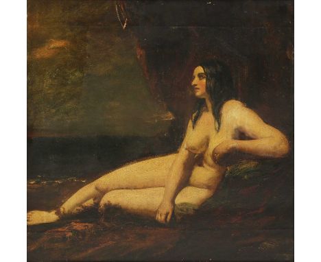 William Etty RA (1787-1849)A reclining female nudeoil on card laid down on panel51 x 51cmCondition ReportFrame measurements: 