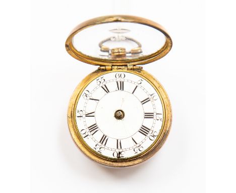 An 18th century Verge pocket watch with enamel dial by Thomas Downes