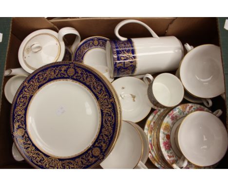 Royal Worcester part dinner/tea service, Sandringham pattern along with part Chinese Garden service