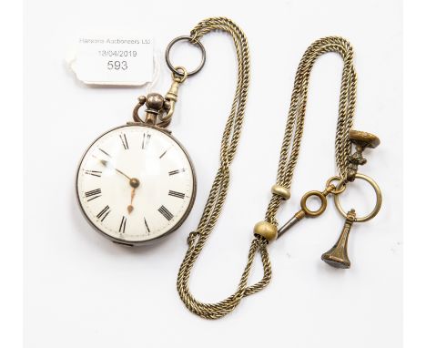 A William IV silver pocket watch, white enamel dial, Roman numerals, the movement signed Spendlove Thetford, no. 55257, maker