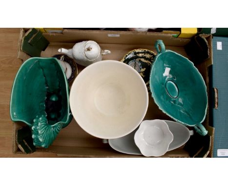 Collection of household ceramics, including Staffordshire, Wedgwood, plant pots, Spode etc