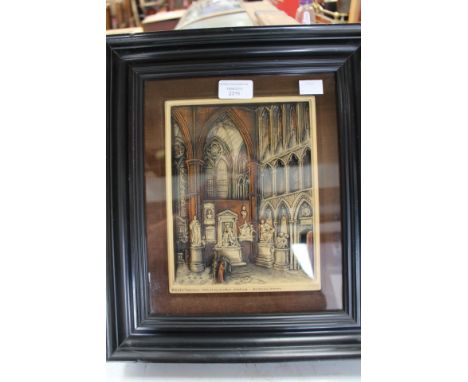 Victorian wax model by Osborne Ivorex, of Poets Corner, Westminster Abbey
