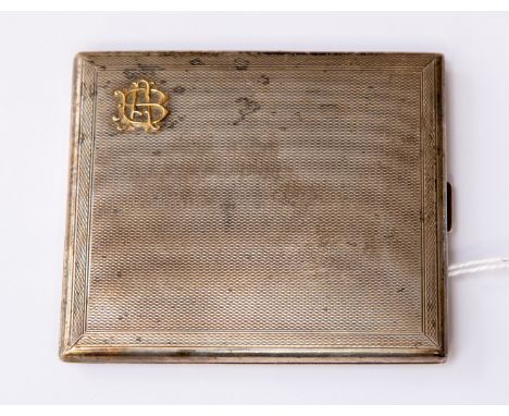 Silver cigarette case, Birmingham 1933, approx 4.8ozt/138g