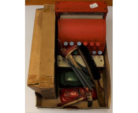 Collection of early to mid 20th Century children's toys,Chad Valley jigsaw of the Cornish Riviera Express, Metal till, made b