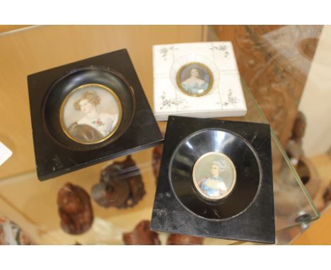 Three portrait miniatures