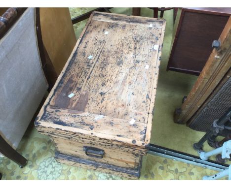 Wooden ornate fitted tool chest, containing tools