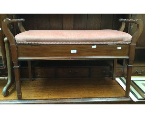 Contemporary upholstered piano stool