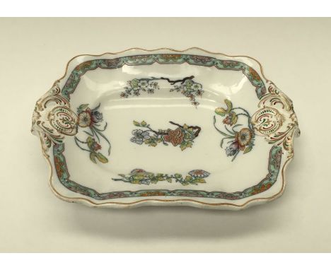 A mid 19th century Copeland Late Spode dish, by repute said to have been part of the dinner set from HMS Victory.The piece is