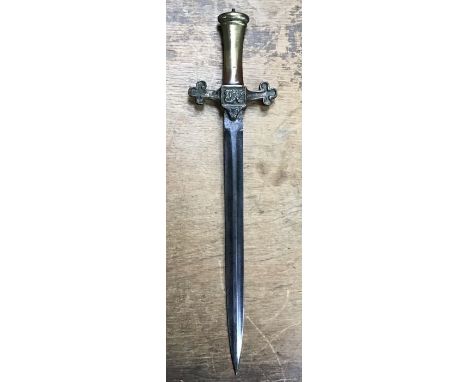 British 1895 pattern Drummer’s Sidearm, by Mole of Birmingham, Proof marked with broad arrow, double edged 33cm blade, cast b