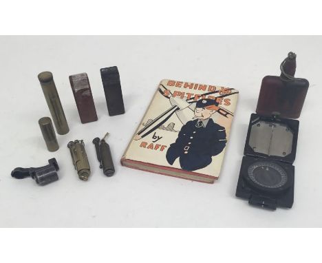  A collection of WW1 / WW2 British and German military related items.To include: a WW2 British Mark 1 magnetic marching compa