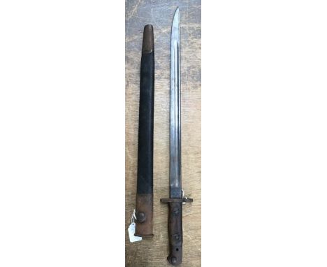 British WW1 1907 issue Bayonet by Wilkinson with original leather scabbard