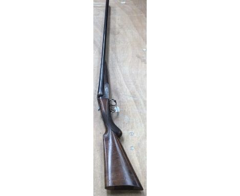 Lisle Derby side by side 12B shotgun, number 2548, barrel length 30”, overall length approximately 46”.Shotgun Licence requir