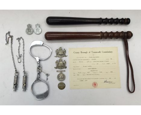 A good pre-WW2 through to the 1960’s, collection of Tynemouth Borough Police items all relating to the long service of Sergea