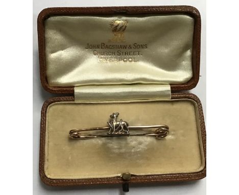A Royal Warwickshire 9ct gold tie pin In Original Case.