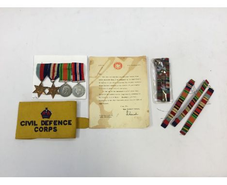 A selection of WW2 and later medals and militaria.To include:A WW2 medal group attributed to Major D.A.L. Dwyer, Royal Artill