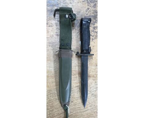 US Army M5A1 bayonet by Imperial, with plastic scabbard&nbsp;&amp; webbing frog. possibly Korean War.