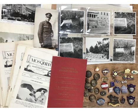 Quantity of Badges, paperwork and information relating to 3112 Private John Landers of the Army Cyclist Corps with a possible