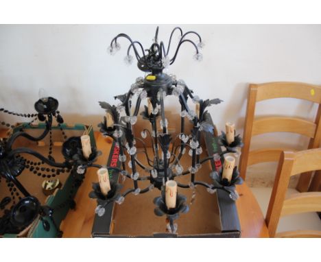 An eight branch chandelier 