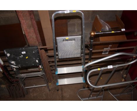An aluminium step ladder