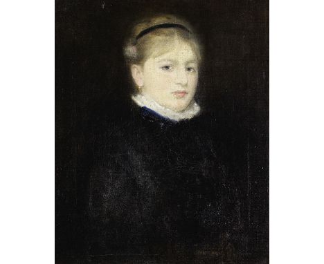 Maurycy Gottlieb (Polish, 1856-1879)Portrait of Laura, the artist's fiancée, 1877 bears indistinct signature and date (on the