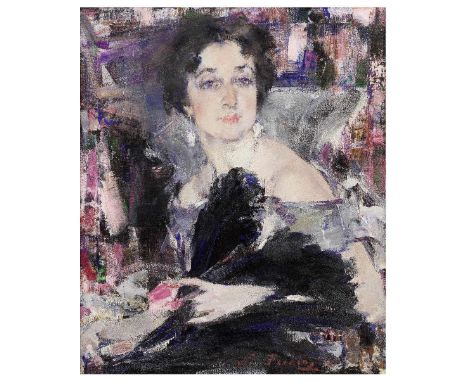 Nikolai Fechin (Russian, 1881-1955)Portrait of Mademoiselle Ducter signed and dated 'N. Fechin 25' (lower right); further ins