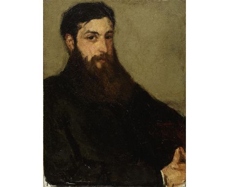 James McNeill Whistler, RBA (American, 1834-1903) Portrait of Lucas Alexander Ionides  oil on canvas 40.7 x 30.5cm (16 x 12in