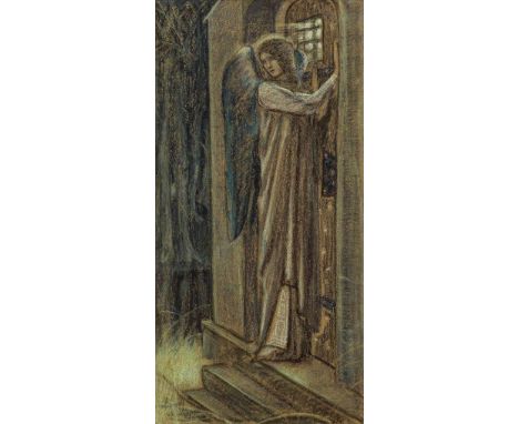 Sir Edward Coley Burne-Jones, Bt., ARA, RWS (British, 1833-1898)The Forbidding Angel study/cartoon for the subject in Sir Gaw