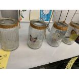 Lot de (7) lampesde tables artisanales vitre