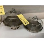 Lot de (2) cloches gateaux - vitres